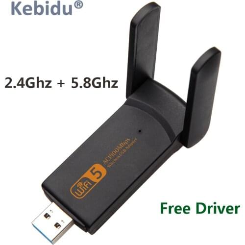 Kebidu 1900Mbps Dual Band USB Wifi Adapter Wi-fi USB Dongle AC Network Card USB Wifi Antenna 802.11ac/b/g/n 2.4Ghz + 5.8Ghz