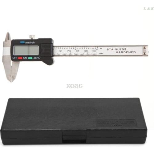 100mm LCD Electronic Digital Gauge Stainless Steel Vernier Caliper Micrometer M08 dropship