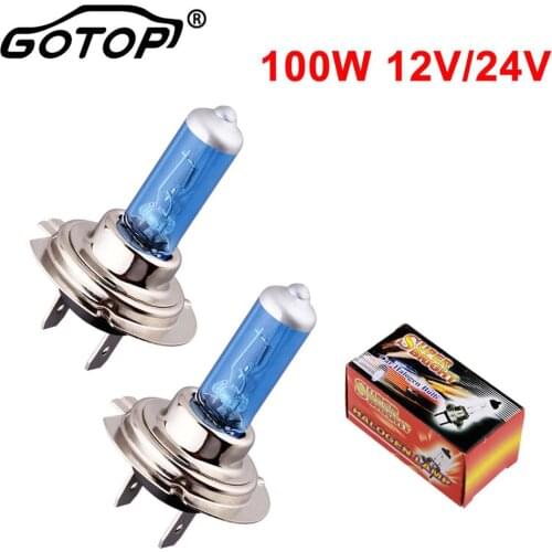 2pcs H7 Halogen Led Bulb Super White 100W 12V 24V Car HeadLight Bulb Auto Lamp Fog Lights Car Styling Motorcycle Light Lamp