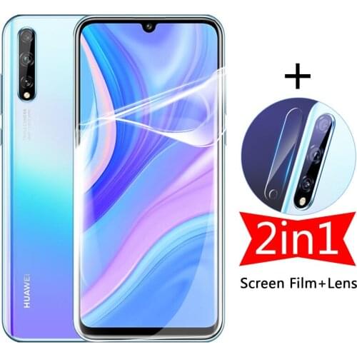 Hydrogel Film For For Huawei Y8P Y6 Pro 2019 Y7 Y9S y9 Y8 p y8p 2020 Protector +Camera Lens Protector Not Protective Glass