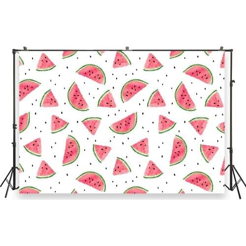 HUAYI Photo Background Newborns Baby Birthday Photography Backdrops Watercolor watermelon Studio Photobooth Backdrop XT-7048