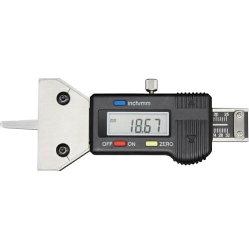 Tread Depth Gauge Tire Depth Meter Stainless Steel Tread Checker LCD Digital Display for Tester Car Truck