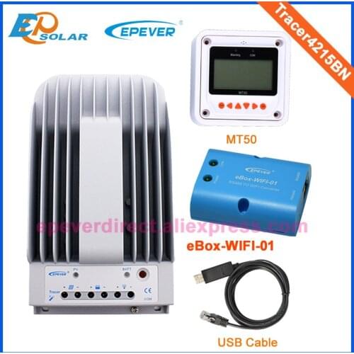EPsolar Controller Tracer4215BN EPEVER MPPT solar 12V Tracer series MT50 Meter Wifi BLE eBOX Adapter Low Price 40A 24V 40amps