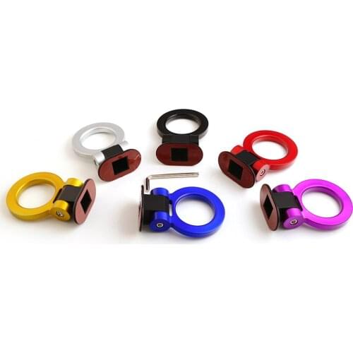 ABS Car Styling Trailer Hooks Sticker Decoration Car Auto Rear Front Trailer Simulation Racing Ring Vehicle Towing Hook