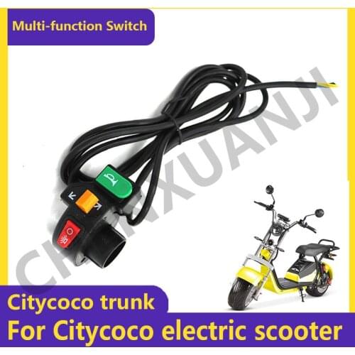 For Citycoco Electric Scooter Handle Switch Turn Light Horn Head Light Control Switch Three-in-one Switch Multi-function switch