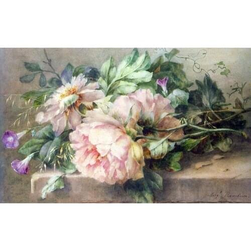 Morning glory Handmade peony flower Needlework Embroidery DIY Aida Crafts Cross Stitch Kits 14CT Unprinted Home decor wall Arts