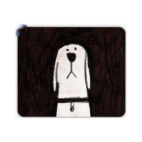 Office Computer Desk Mat Table Keyboard Mouse Pad Interesting Crayon Bold Line Style Illustration Dog Non-slip Mat Gamer Mat