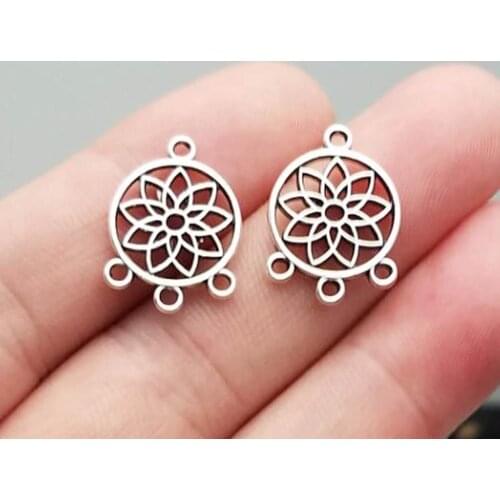 50pcs/lot--18x13mm, Dreamcatcher chams,Antique silver plated Dream Catcher charms,DIY supplies,Jewelry accessories
