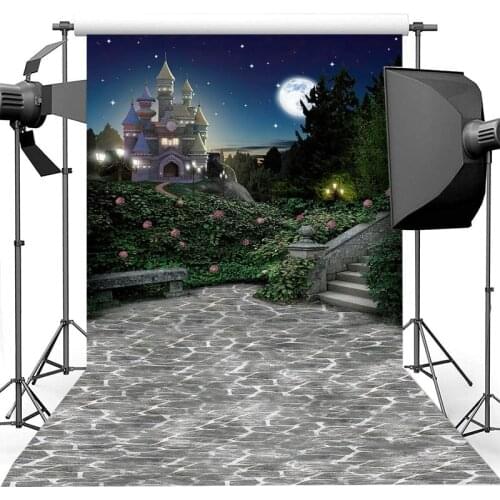Full Moon Castle Background For Birthday Photography Background Wedding Bridal Shower Photographic Backdrops For Photo Studio