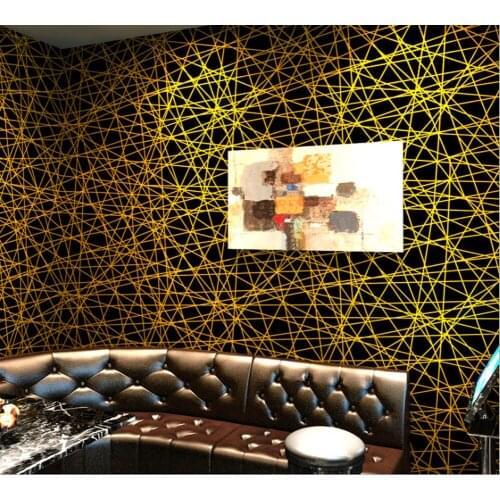 Q QIHANG Modern Minimalist 3D Glitter Stripes Bar Hotel Cafe KTV Bedroom Living Room TV Background PVC Wallpaper 5.3m2