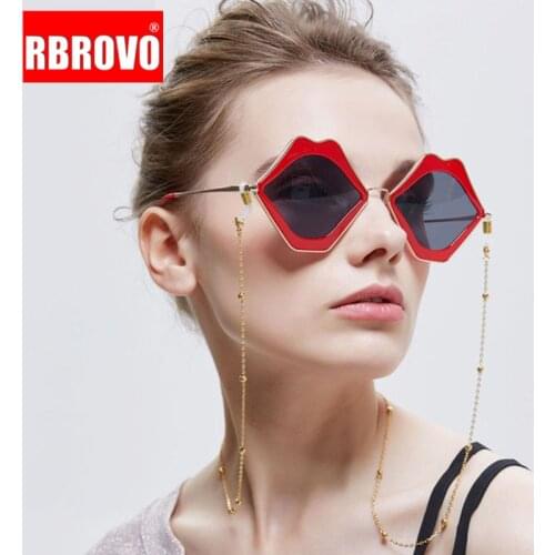 RBROVO 2021 Fashion Simple Sunglasses Chain for Women Metal Sunglasses Chain Casual Pearl Beaded Glass Chain for Glasses Women