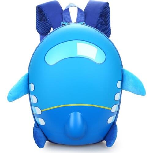 ZIRANYU Small Aircraft Children School Bags Cartoon Eggshell Kindergarten Bag Boys Girls Baby Backpack Kids Shoulder Bag