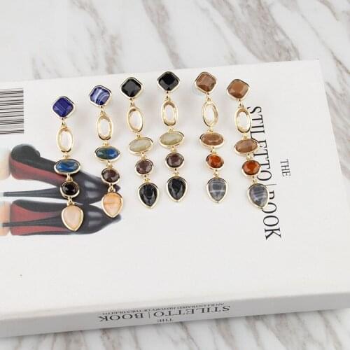 European and American New Street fashionista resin earrings