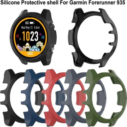 Silicone Protector Case For Garmin Forerunner 935 Smart Watch 360 Degree Full Protection Scratch Protective Shell Cover 1PC
