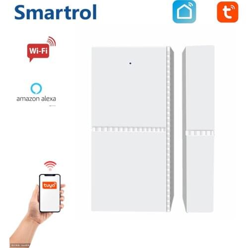 Tuya Smart WiFi App Window Sensor Door Magnetic Open / Closed Detectors Home Alert Security Alarm Work With Alexa Google