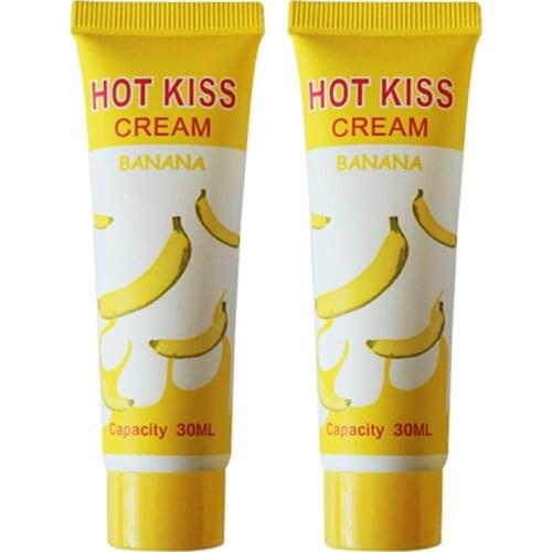 Lubricating Oil Goods Hot Kiss Banana Flavor Body Lubricating Oil Male Female of Edible Anal Lubricant 2Pcs Adult Cream Safer
