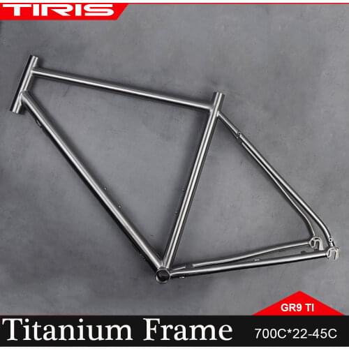 Tiorays Titanium Gravel Frame Cyclocross Touring Bike Bicycle Ti3Al2.5V Custom