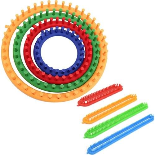 Loom Knitting Machine Crochet Tools Wool Rectangular Round Set DIY Home Creative Hat Scarf Sweater Blanket Hand Knit Utensils