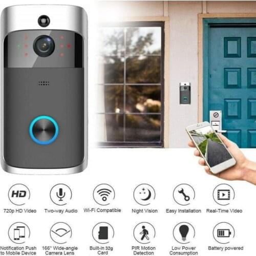 Smart WiFi Video Doorbell Camera Visual Intercom With Chime Night Vision IP Door Bell Wireless Home WI-FI Security Camera Doorbe