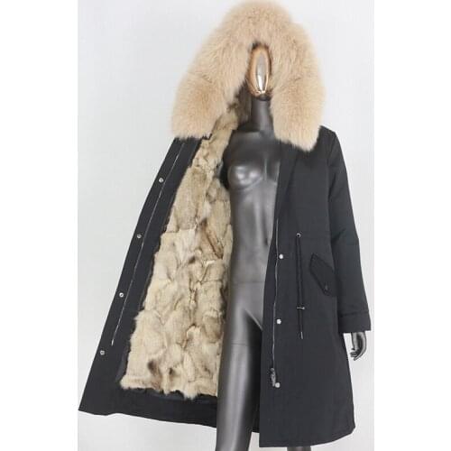 BLUENESSFAIR 2020 X-long Parka Waterproof Winter Jacket Women Natural Real Fox Fur Hood Coat Thick Warm Streetwear Outerwear New