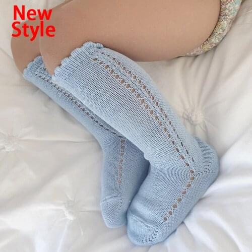0-8Years Cute Kids Knee High Socks Baby Floor Socks Breathable Soft Boys Girls Cotton Mesh Socks Newborn Infant Long Sock