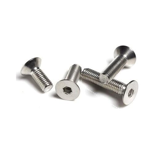 1pcs M16 Allen countersunk screws hex socket flat head screw mechanical bolts stainless steel bolt DIN7991 35mm-100mm length