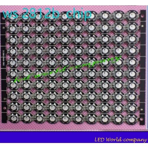 10pcs x mini board (10mm*3mm) WS2812B Heatsink 5V WS2812 built-in RGB led pixel nodes Addressable led module Free Shipping