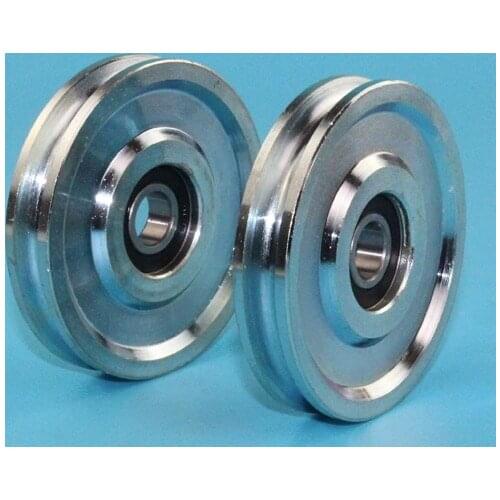 2Pieces (For 6MM Rope) Wheel Diameter:73mm Steel Wire Rope Pulley