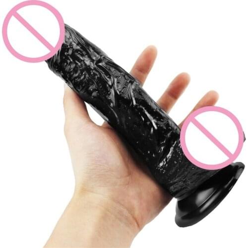 21.5*4cm Female Masturbation Dildo Suction Cup Penis Big Dick No Vibrator Adult Toys Sex Lovers Game Phallus Sex Toys For Woman