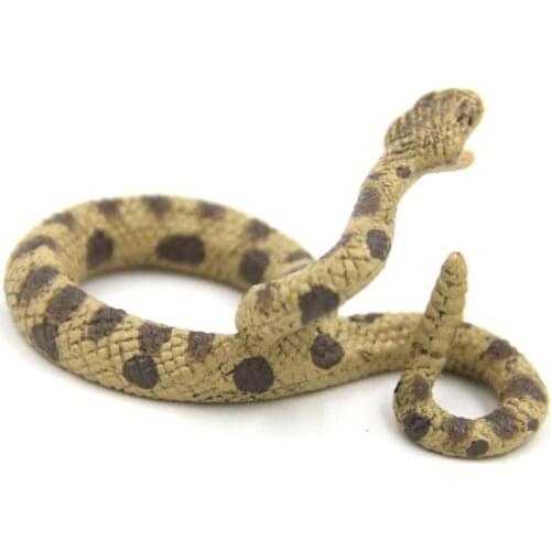 54DF 1PC Realistic Snake Model Toy Simulation Rattlesnake for Teaching Education Halloween Novelty Gag Toys Prank Toy