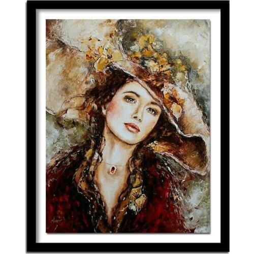 5D rhinestone Round Diamond Painting Cross Stitch kit Crafts Diamond embroidery woman flowers pattern Diy Diamond picture
