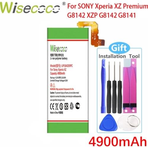 WISECOCO 4900mAh LIP1642ERPC Battery For SONY Xperia XZ Premium XZP G8142 G8141 Phone In Stock +Tracking Number