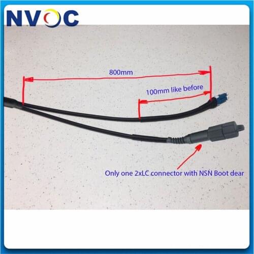 200M,6C,G657A,LSZH Jacket,Armored Black Cable,5.0mm,LC/uniboot-PDLC Straight,without NSN Boot Fiber Optic Patch Cord Cable
