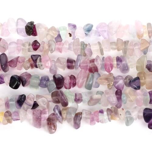 Irregular Chip Purple Fluorite Gravel Natural Stone Beads For Jewelry Making DIY Loose Spacer Beads Necklace Bracelet Handmade