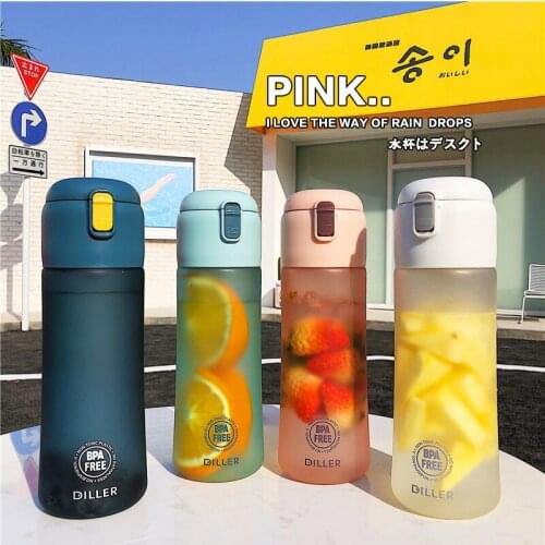 New 650 Tea Water Bottle With Fruit Infuser Water Flask For Women Car BPA Free Tritan Sport Water Bottles Plastic travel bottles