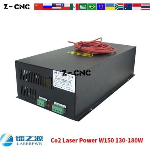 Co2 Laser Power Supply W150 Laserpwr For Laser Tube 130 140 150 160 170 180W Black Laser PSU Hongyuan W150 Ac110 Ac220 Co2 Power