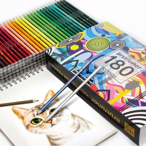 Color Pencils 48/72/120/150/160/180Colors Professional Oil Wood Soft Watercolor Pencil For School Draw Sketch Art Supplies