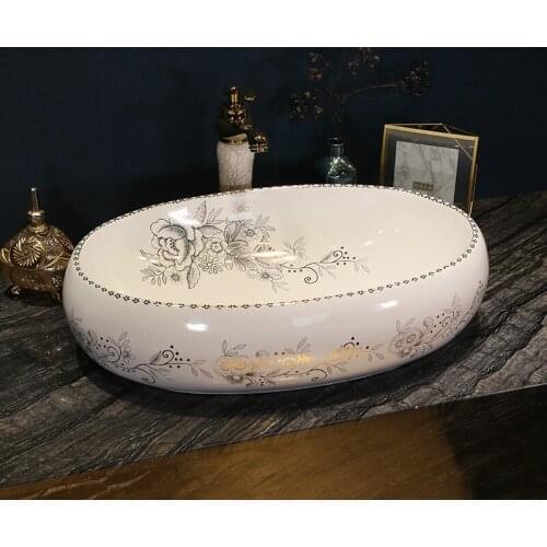 Jingdezhen Silver decoration white Huagui handicraft factory directly hand-painted ceramic handicraft ceramic basin