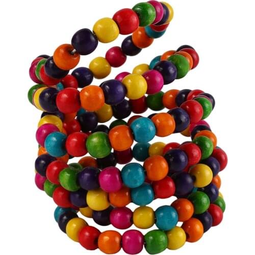 Parrot Wooden Beads Rotating Bird Climbing Ladder Bite Toy Swing Stand Stand Pole Bird Supplies Parrot Toy