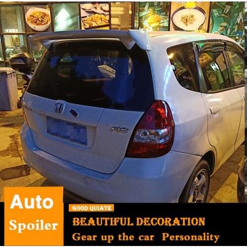 For Honda Fit JAZZ Spoiler 2004-2007 Jazz High Quality ABS Material Car Rear Wing Primer Color Trunk Rear Spoiler Decoration