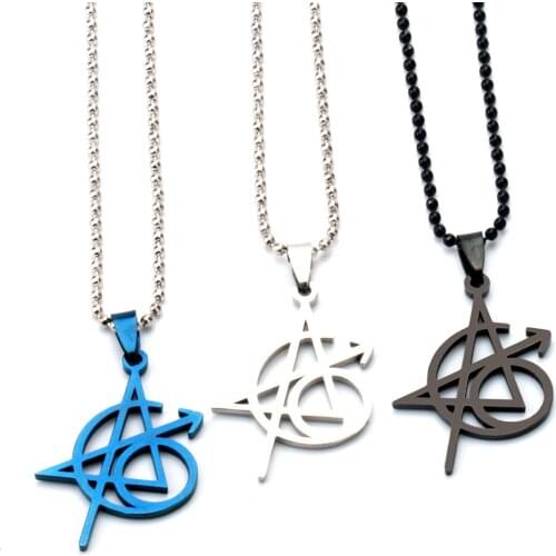 Classic Design 316L Stainless Steel Initial Letter A Team Tattoo Ship Pendant Magical Steves Men Women Amulet Jewelry Gift