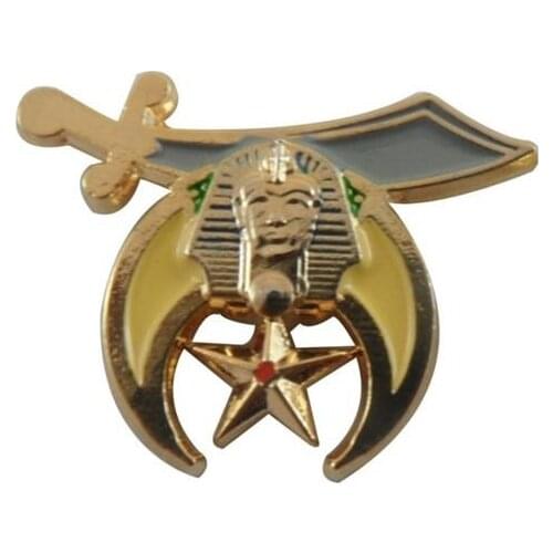 Masonic Lapel Pins Enamel Shriner Brooch Gifts Badges With Butterfly Clutch,1"