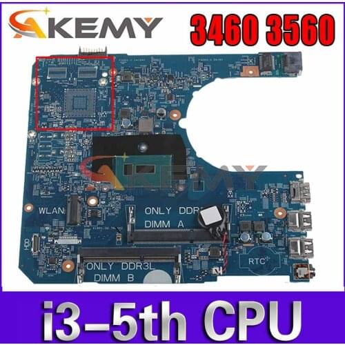Akemy Brand NEW I3-5005U 14290-2 FOR Dell Latitude 3460 3560 Laptop Motherboard PWB:85GK8 CN-05CN10 5CN10 Mainboard 100%TESTED