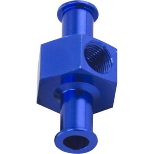 X7AE 3/8" Metal Fuel Pressure Gauge Inline Barb Adapter Connector with 1/8" Port