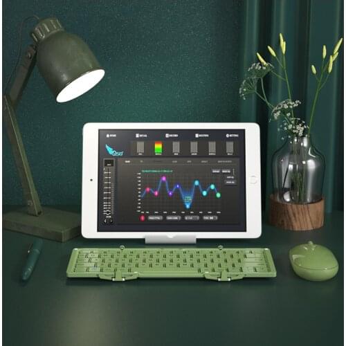 Mini Wireless Folding Foldable Bluetooth Keyboard And Mouse With Touchpad Aluminium For Windows Android IOS Tablet ipad Phone