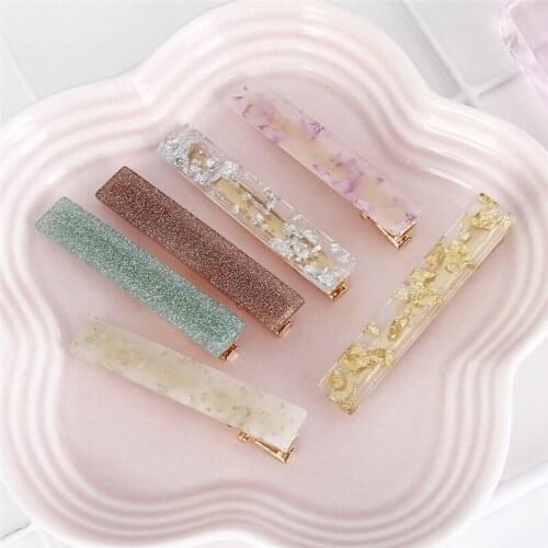 Fashion Leopard Acrylic Hairpin Rectangle Shaped Hair Clips For Women Girls Headwear Accessories Beauty styling Jewelry