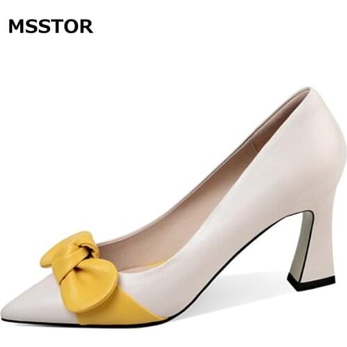MSSTOR Leather Pumps
