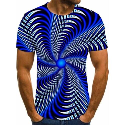 New three-dimensional graphic T-shirt Mens t-shirt summer tops fun 3D mens T-shirt summer O-neck shirt plus size streetwear