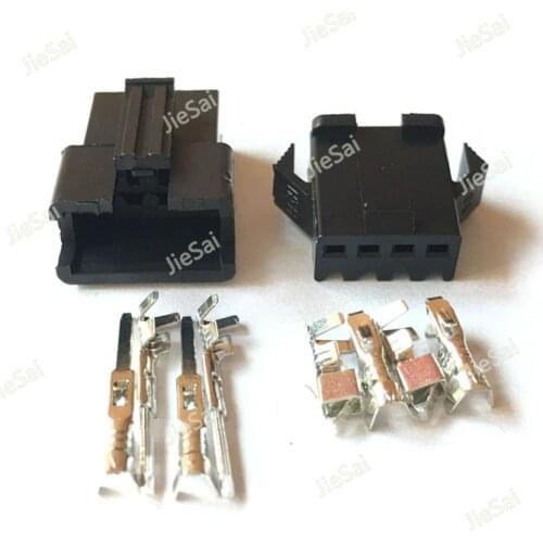 Male And Female JST SM 4 Pin 2.54mm 4 Way Multipole Connector Plug With Terminal