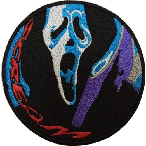 New Products skull DIY patches for clothes Sew-on embroidered patch motif applique deal